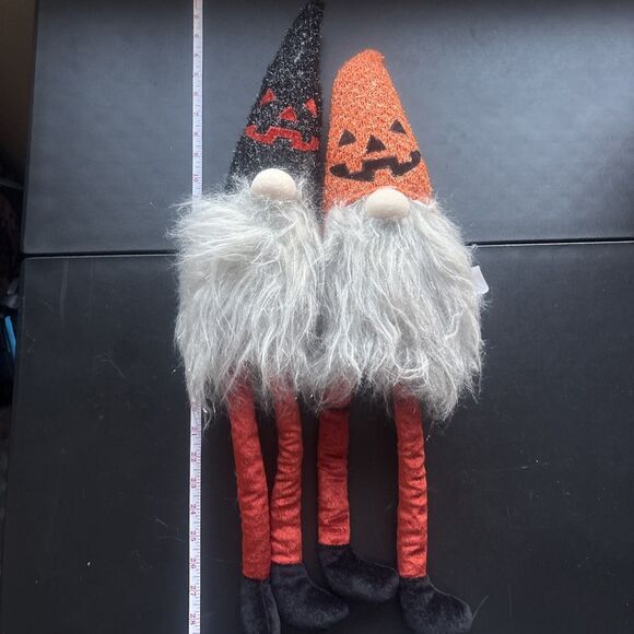 Dual Weighted Gnome Shelf Sitter - Orange And Black - Picture 2 of 5